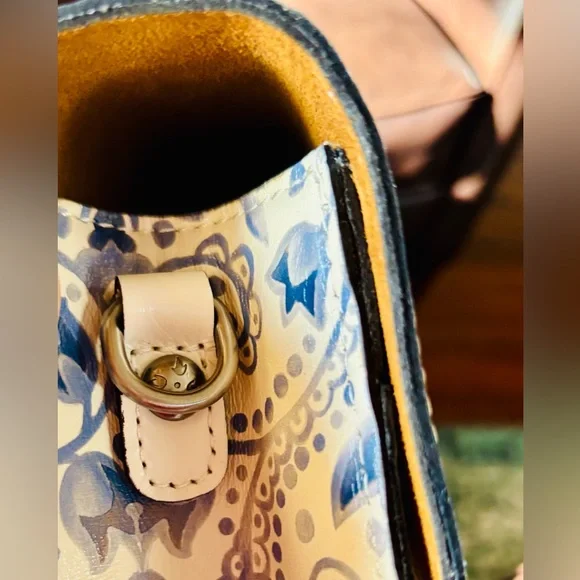 PATRICIA NASH 🦋 Chauny Leather Satchel white Italian Folklore collection. NWT - Picture 12 of 16